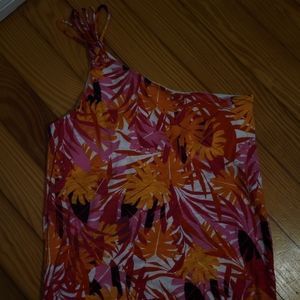 1 shoulder floral top